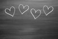 Chalk heart shapes Royalty Free Stock Photo
