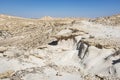 Chalk Formations on Ramat Divshon in the Zin Wilderness in Israel Royalty Free Stock Photo