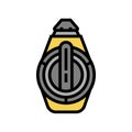 chalk line reel color icon vector illustration