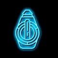 chalk line reel neon glow icon illustration Royalty Free Stock Photo