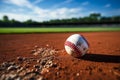 Chalk lined baseball infield, sporting energy on the field Royalty Free Stock Photo