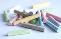 Chalk pastel sticks of various colors