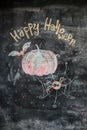 Chalk picture happy halloween Royalty Free Stock Photo