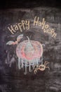 Chalk picture happy halloween Royalty Free Stock Photo