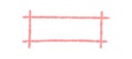 Chalk Rectangle Frame Pastel Outline Box Royalty Free Stock Photo