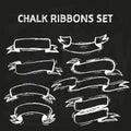 Chalk ribbons set.