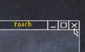 Chalk drawig of browser window with inscription roach Royalty Free Stock Photo