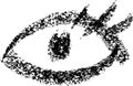 Chalk Sketch Eye Vector Icon