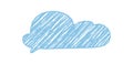 Chalk Sketch Organic Cloud Speech Balloon Royalty Free Stock Photo