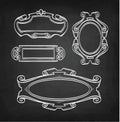 Chalk sketch of vintage frames Royalty Free Stock Photo