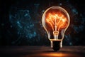 Chalk sketched bulb symbolizes brilliance, igniting innovative ideas and inspiration
