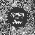 Chalk Spring Floral Background