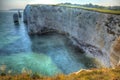 Chalk stacks Old Harry Rocks Dorset England UK east of Studland like a painting Royalty Free Stock Photo