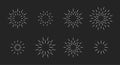 Chalk style star fireworks burst pattern set