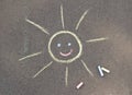 Chalk sun Royalty Free Stock Photo