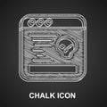Chalk System bug concept icon isolated on black background. Code bug concept. Bug in the system. Bug searching. Vector Royalty Free Stock Photo