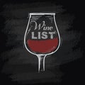 chalk wine glass icon. Vector illustration decorative design Royalty Free Stock Photo