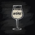 chalk wine icon. Vector illustration decorative design