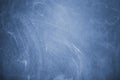 Chalk wiped out on a blue chalkboard background. Royalty Free Stock Photo