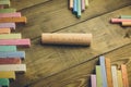 chalk with words back to school Royalty Free Stock Photo