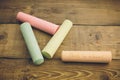 Chalk with words back to school Royalty Free Stock Photo