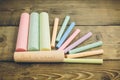 Chalk with words back to school Royalty Free Stock Photo