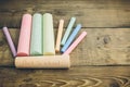 chalk with words back to school Royalty Free Stock Photo