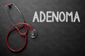 Chalkboard with Adenoma Concept. 3D Illustration. Royalty Free Stock Photo