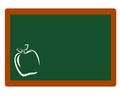 Chalkboard With Apple Outline