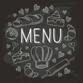 Chalkboard Baking Vector Food Doodle Icons 1