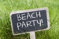 Chalkboard with beachparty Royalty Free Stock Photo