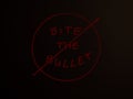 Chalkboard with Bite the Bullet Saying Royalty Free Stock Photo