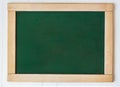 Chalkboard blackboard with frame . Green chalkboard texture empty blank background and wooden frame. Royalty Free Stock Photo