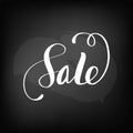 Chalkboard blackboard lettering sale. Handwritten Royalty Free Stock Photo