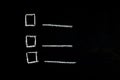 Chalkboard check box background Royalty Free Stock Photo
