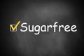 Chalkboard checkbox checked sugarfree Royalty Free Stock Photo