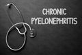 Chalkboard with Chronic Pyelonephritis. 3D Illustration.
