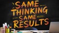 Chalkboard with colorful text \