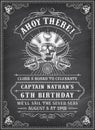 Chalkboard Death Pirate Invite 2