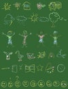 Chalkboard Doodles Royalty Free Stock Photo