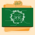 Chalkboard With A Drawing Of Albert Einstein Royalty Free Stock Photo