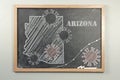 Arizona Chalkboard Coronavirus Illustration Royalty Free Stock Photo