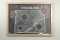 Colorado Chalkboard Coronavirus Illustration Royalty Free Stock Photo