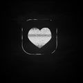 Chalkboard drawing of heart. Vector illustration. esp10 Royalty Free Stock Photo