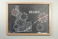 Idaho Chalkboard Coronavirus Illustration Royalty Free Stock Photo