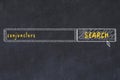 Chalkboard drawing of search browser window and inscription conjuncture Royalty Free Stock Photo