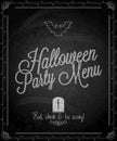 Chalkboard - frame halloween menu