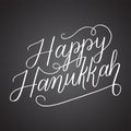 Chalkboard Happy Hanukkah Hand Lettering