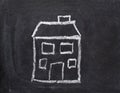 Chalkboard house home real estate Royalty Free Stock Photo