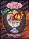 Chalkboard ice cream menu design concept